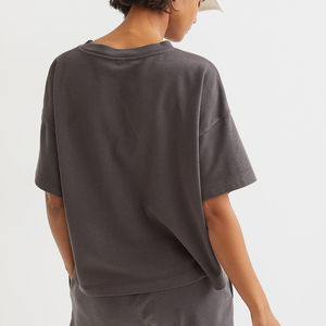 Camisetas de Verano para Mujer, Tallas Grandes, Corte Regular, Ajuste Delgado, Casuales, Transpirables, de Alta Calidad, Material de Algodón, Logotipo Personalizado - Product Image 5