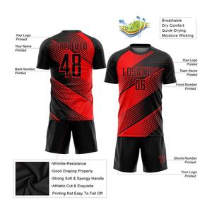 ชุดฟุตบอลคุณภาพสูงจากผู้ผลิตปากีสถาน ระบายอากาศได้ดี ผลิตจากโพลีเอสเตอร์ 100% ป้องกันแบคทีเรีย เป็นมิตรกับสิ่งแวดล้อม แห้งเร็ว รับผลิตตามแบบ - Product Image 2