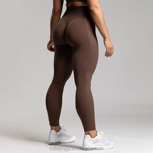 OEM personalizado Activewear alta calidad acanalado bolsillo Shaping Gym Fitness cintura elástica Yoga Leggings impacto oculto Scrunch trasero pantalón - Product Image 1