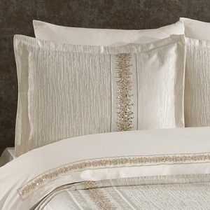 Juego de Ropa de Cama Guzide Eliza Ecru de 8 Piezas, Personalizado, Clásico, de Lujo, 100% Chenilla Orgánica, Tejido a Rayas, Lavable - Product Image 2