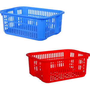 Hiện đại <span class=keywords><strong>Stackable</strong></span> Red Giỏ nhựa hoàn hảo cho tủ quần áo, phòng tắm, phòng giặt ủi, hoặc nhà để xe lưu trữ 5050 Thùng nhựa 3t - Product Image 4