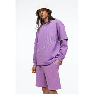 Pantalons courts de sport de conception de logo personnalisé pour hommes en gros Short de survêtement en coton éponge de coupe régulière - Product Image 5