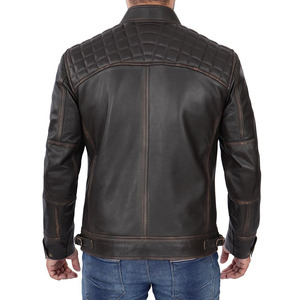 Recién llegado, chaquetas de cuero para hombre de manga larga con cuello levantado, chaquetas de cuero transpirables a prueba de viento con cremallera, prendas de vestir - Product Image 2