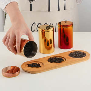 Rainbow Stainless Steel Storage <b>Canister</b> Jar With Lid Modern Kitchen Tea Coffee Sugar Container Organizer Home Decor <b>Sets</b> Usage - Product Image 5