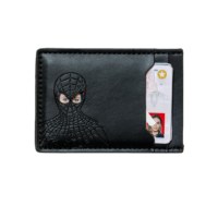 Logo kustom dompet kartu ramping kulit Vegan tempat kartu bisnis & dompet ID kelelawar hadiah bisnis promosi