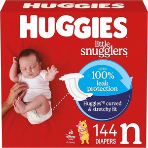 Pañales Nuevos Huggies Talla Recién Nacido, Pañales para Bebé Little Snugglers, Talla Recién Nacido (hasta 4.5 kg), 144 Unidades - Product Image 1
