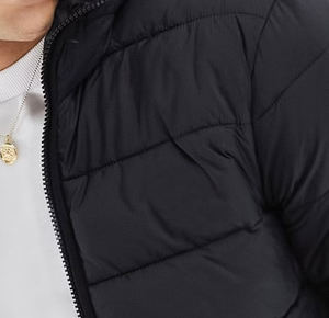 Chaqueta acolchada unisex para otoño, gruesa, impermeable, tela Softshell, cuello con capucha, estilo informal, cierre de cremallera, tecnología cortavientos - Product Image 4