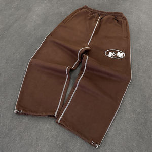 Pantalon de survêtement baggy personnalisé de haute qualité pour hommes surdimensionné en éponge française avec jambe large cousue Design grande taille pour l'hiver - Product Image 3