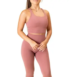 Camiseta deportiva de manga corta para mujer, Top corto de Yoga, tanktop personalizado de la mejor calidad, venta al por mayor - Product Image 1