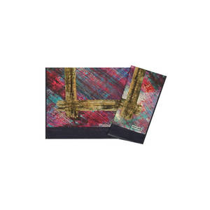 Écharpe et foulard rectangulaires à motifs en polyester bleu marine - Product Image 1