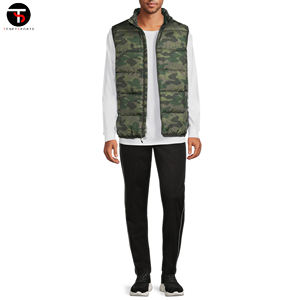 OEM personalizado de los hombres de invierno a prueba de viento Casual ropa exterior de talla grande transpirable cuello mandarín chaleco acolchado mejor calidad - Product Image 3