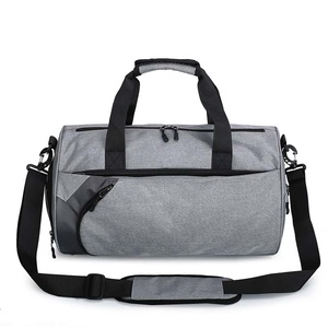 Gray Oxford 35L Sport <b>Duffel</b> <b>Bag</b> with Zipper Closure Separate Shoe Compartment for Exercise Fitness - Product Image 1
