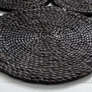 Classique-Moderne Écologique Jute Tissé À La Main Réversible Rond Tapis Ensemble Taille Personnalisée pour Bureau À Domicile Chambre Restaurant Utilisation - Product Image 4