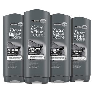 DOVE MEN + CARE Elements Gel de Ducha Carbón + Arcilla, Paquete de 4, Para el Cuidado de la Piel Masculina, Elimina Bacterias, Nutre tu Piel, 18oz - Product Image 2