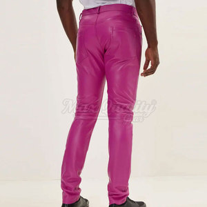 Dernier design, service OEM, pantalon décontracté en toile et cuir pour homme, confortable, respirant, imperméable, qualité supérieure, effet délavé - Product Image 3