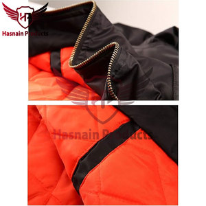 Men's Black Sheep Skin <b>Leather</b> Casual Padded Coat Full Zip Windbreaker <b>Jacket</b> Fall Winter Warm Cotton <b>Bomber</b> Wholesale Available - Product Image 6