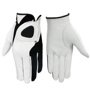 100% calidad superior mano izquierda antideslizante Cabretta Golf guante hombres mujeres transpirable genuino PU cuero Golf guantes Unisex - Product Image 5