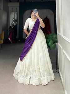 Nuevo Lehenga Choli Tradicional Indio de Seda de Mantequilla, Hermoso Estampado a Color, Vestido Pesado para Mujer para Fiesta, Estilo Rajasthaní en 2025 - Product Image 2