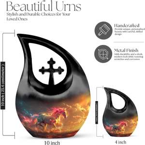 Urna de Metal de Unicornio para Cenizas Mujeres Urnas de Cremación para Cenizas Humanas Mini Urnas Adulto Hombre Pequeño para Cenizas Humanas Tamaño Personalizado - Product Image 2