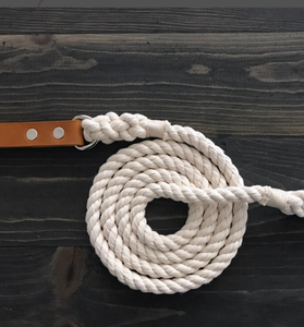 Color Full Cotton Handmade <b>Dog</b> <b>Leash</b> with Leather Work <b>Dog</b> Walking Rope <b>Leash</b> - Product Image 1