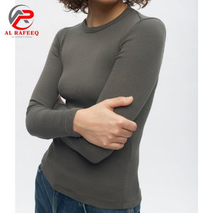 Venta al por mayor camisetas de manga larga de impresión personalizada deportes Camiseta de manga larga en blanco de alta calidad Camiseta de manga larga para las mujeres - Product Image 5