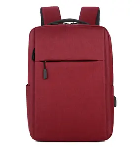 Russia Market Hot Sell Business Man Laptop Backpack Lightweight 4 Colors Interior Compartment USB Charger Laptop Backpack