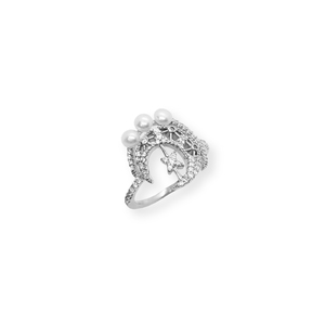 Juego de joyería de perlas de cobre para mujer, anillo de piedra CZ, fiesta de moda, odm, oem, obm, novedad de 2023, listo para enviar - Product Image 1