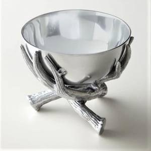 Most Amazing High Quality Metal Decorating Unique Shape Food Serving <b>Bowl</b> With Antique <b>Silver</b> Finished - Product Image 2