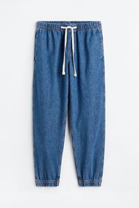 Jeans de mezclilla azules holgados de pierna ancha para hombre, estilo High Street, fabricados con alta calidad, 100% algodón peinado, personalizables. - Product Image 5