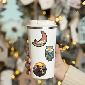 Ensemble d'autocollants imperméables Nature Adventure, 50 pièces, style dessin animé, pour scrapbooking, camping et plein air, par Sticker Master - Product Image 5