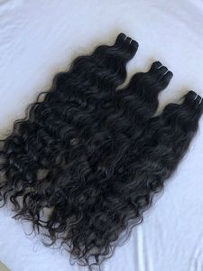 100% Top Premium Quality Raw Indian Natural Curly Bundles Single Donor Hair <b>Extensions</b> Direct From Temple Wholesale Price Vendor - Product Image 3
