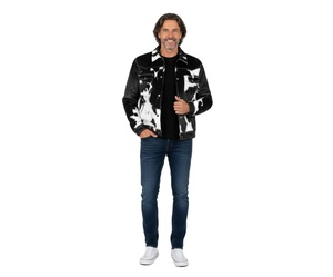 Nouveau Top hommes tendance hommes femmes sur mesure véritable Premium cheveux de vache cacher veste en cuir haute rue Vintage Style occidental tendance - Product Image 1