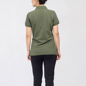 Polo pour femme de haute qualité, en coton respirant, coupe ajustée, manches courtes, logo personnalisé, vente en gros, vert, décontracté, été, golf - Product Image 5