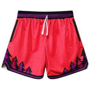 Pantalones cortos de baloncesto de malla transpirable con estampado personalizado con bolsillos para ropa deportiva - Product Image 1