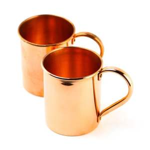 Ensemble de 4 mugs Moscow Mule en cuivre martelé, 16 oz, avec revêtement en acier inoxydable de qualité alimentaire, tasse en cuivre, chopes à bière en métal de qualité supérieure, mugs à cocktail - Product Image 2