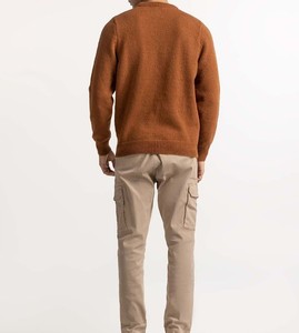 Pull ODM pour hommes pulls en tricot à motif de couleur unie entièrement respirant matériau à séchage rapide pour le haut d'hiver pour le style de confort - Product Image 3