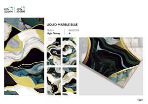 Carreaux en porcelaine contemporains à haute brillance 24x48 pouces, surface polie, pour des designs d'intérieur haut de gamme - Product Image 5