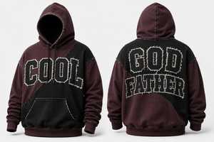 เสื้อฮู้ดดี้โอเวอร์ไซส์ปักลายโลโก้ด้านหน้าแบบทูโทนสไตล์ดิสเทรส  ผ้าหนานุ่ม สีสันตัดกัน สไตล์สตรีทแวร์ - Product Image 6