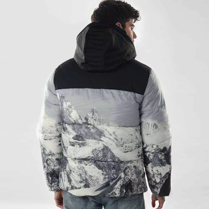 Veste d'hiver unisexe noire élégante, entièrement personnalisable par sublimation, imperméable, respirante, en toile, coupe-vent, fermeture éclair sur le devant - Product Image 6