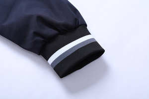 เสื้อแจ็กเก็ตทีมเบสบอลแขนเสื้อหนังสีตัดกันเสื้อแจ็กเก็ตบอมเบอร์เสื้อแจ็คเก็ตลำลองสตรีทแวร์ - Product Image 3