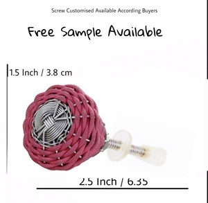 Handmade Modern Brass Cabinet Knobs Pull Handle Cotton Cord Woven Drawer <b>Door</b> <b>for</b> Bedroom Kitchen Bathroom Wardrobe Dresser Made - Product Image 3