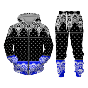 Ropa de hombre de dos piezas OEM hecha a medida de moda patrón sólido conjunto de chándal diseño ecológico para uso en invierno - Product Image 1