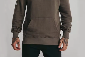 เสื้อฮู้ดผ้าเฟรนซ์เทอร์รี่สำหรับผู้ชายย้อมสีธรรมดาสีเขียวมะกอก2025ฤดูหนาว - Product Image 5