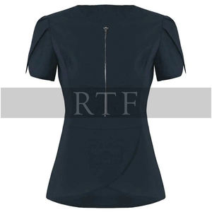 ชุดยูนิฟอร์มพยาบาลแขนสั้นมีซิปขัดตัวสำหรับโรงพยาบาล - Product Image 6