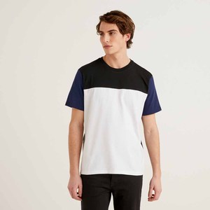 Camisetas informales atléticas con logotipo personalizado para hombre Impresión de etiquetas de cuello de rendimiento de punto básico de manga larga/corta - Product Image 3