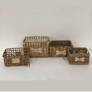 ป้ายห้อยคอสุนัขและตะกร้าของเล่นสัตว์เลี้ยงแบบใช้ซ้ำได้ ทำจากผักตบชวาคุณภาพสูง ทอมือ รูปทรงสี่เหลี่ยมผืนผ้า งานฝีมือชาวเวียดนาม สำหรับแมวและสุนัขพันธุ์เล็ก - Product Image 5