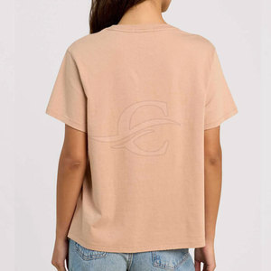 Camiseta de Verano para Mujer, Informal, de Lona, Ecológica, Ligera, de Manga Corta, con Color y Diseño Personalizados - Product Image 4