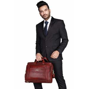Genuine Leather Brown <b>Medical</b> Representative <b>Bag</b> Made in India - Product Image 2