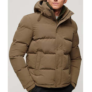 Chaqueta Acolchada para Hombre, Sin Tejido, con Cuello Alto, Capucha, Impermeable, Resistente al Viento, Ecológica, Casual, Estilo Urbano, de Invierno, Acolchado de Algodón - Product Image 2