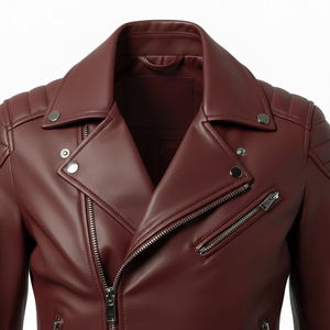 Veste de motard en cuir marron sur mesure pour femmes, en cuir véritable, style moto, manteau pour femmes, vente en gros, approvisionnement en vrac, usage quotidien, mode - Product Image 5